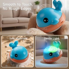OR TU Light Up Whale Sprinkler Bath Toys for Baby Toddler, 3x2x3 inches