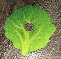 LeapFrog 4-in-1 Learning Hamburger Stacking Baby Toy REPLACEMENT FELT LETTUCE