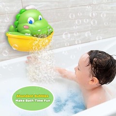 Juguetes de baño para bebés con luces, máquina de burbujas automática
