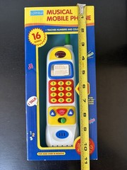 Vintage New Megcos Toddler Phone Toy Musical Learning Mirror Talking Numbers