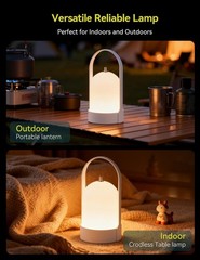 Tubicen Portable LED Lantern Table Lamp Battery Operated Rechargeable Cordles…