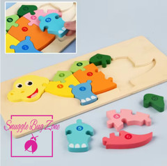 3D Wood Puzzles ~ Children’s or Toddler ~ Montessori ~ 8 Animal Designs