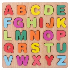 Wooden Alphabet & Numbers Shapes Puzzle Set Educational Board for Toddlers Kids