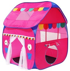 Foldable Pop Up Hut Type Tent House For Kids Toys Play Pink US