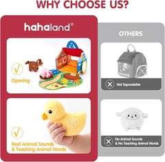 Baby Toys 6-12 – Surprise Barn with Stuffed Farm Animals with Real Sounds – …