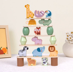 Wooden Animal Balancing Stacking Game for Kids Montessori Fine Motor Toy