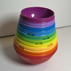 Fisher-Price Rainbow Multicolor Nesting Stacking Cups Set of 10 Toy