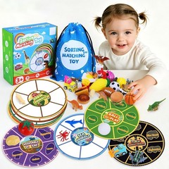 Sorting Toys for Toddlers, Farm Animals Toys Matching Games, Match Card & Sor…