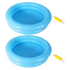 2 Sets Inflatable Baby Pool Small Round Boys and Girls Swimming Pool for
