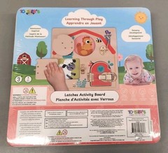 2 Wooden Motor Skills Toys – Latches and Alphabet Activity Boards