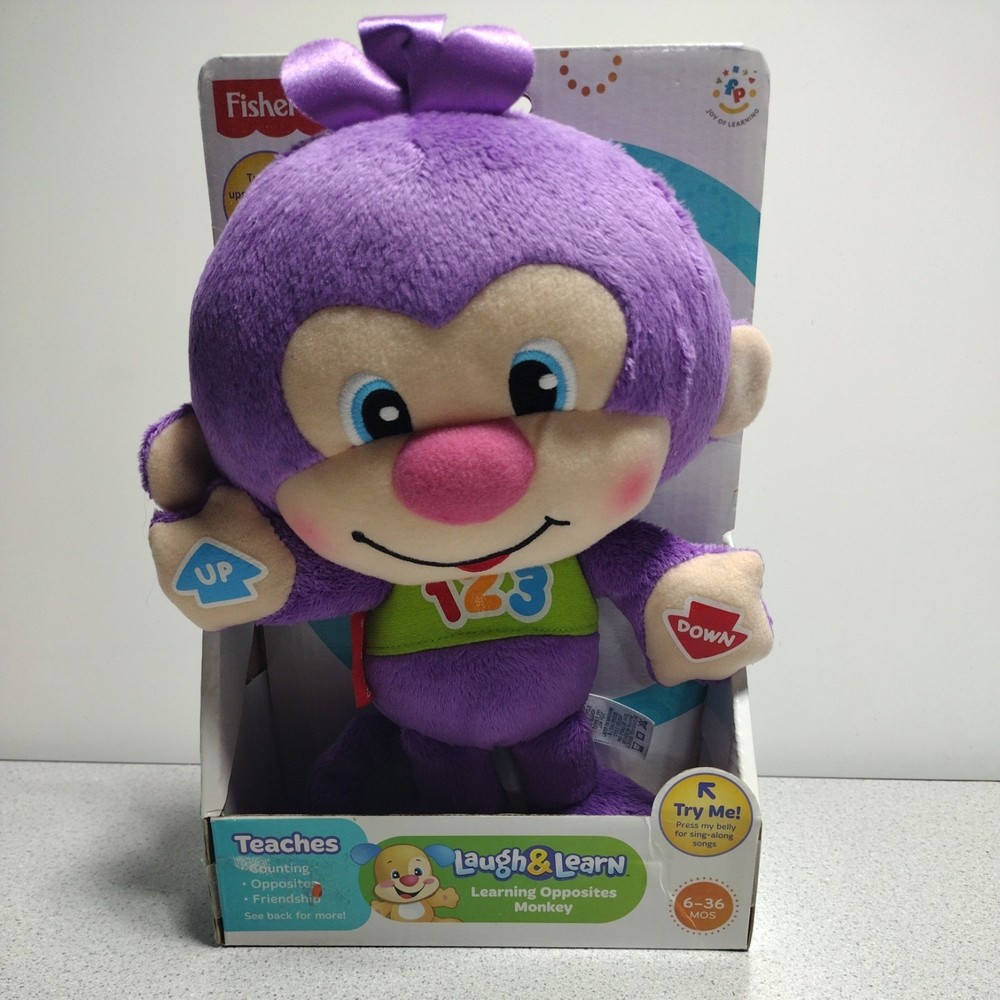 Fisher-Price Laugh & Learn Learning Opposites Monkey Plush toy 2012 RARE NEW!