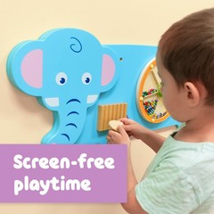 & Wow Wow Elephant Activity Wall 18M Sensory Wall Toy 3 Room Dcor 50472