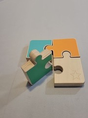 Lovevery Chunky Wooden Jigsaw Puzzle From “The Companion” Play Kit 22-24 months