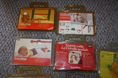 Fischerform Baby Mobile Toys Vtg Mirror Rattles Lady Bug Beads Flower ETC