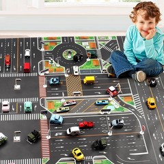 Interactive City Traffic Mat Waterproof 130x100CM Nonwoven Fabric
