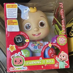 CoComelon Learning JJ Doll Interactive 50+ Phrases Alphabet Not used/damaged box