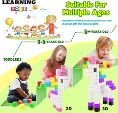 40Pcs Magnetic Building Blocks Toy for Kids, 1″ Magnetic Cubes STEM Learning Kit