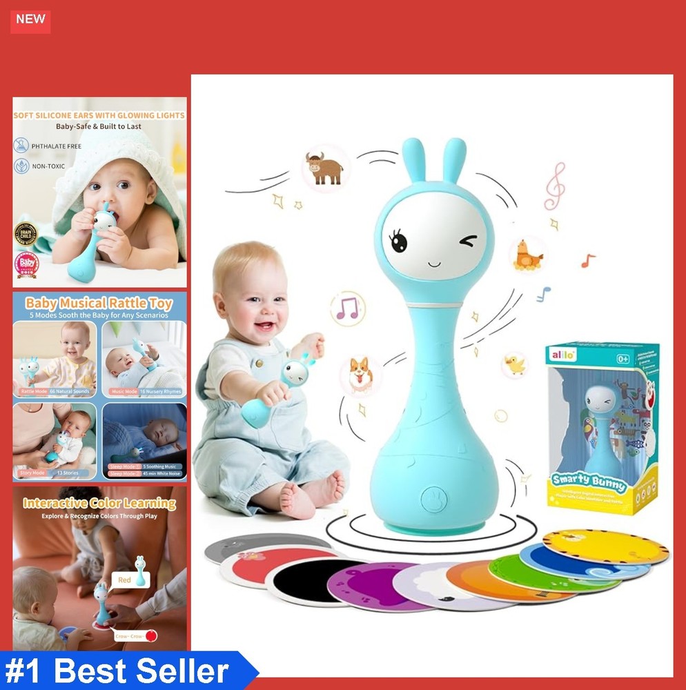 Baby Rattle Musical Light Up Toy 5 Modes Music Color Recognition 0-24 Months