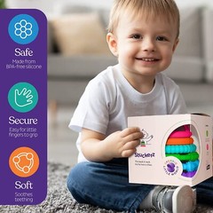 Silicone Stacking Toy – Premium Stacking Teethers- Interactive and Fun for Baby