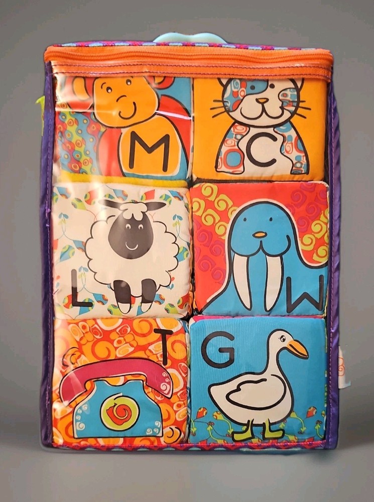B Baby Toys ABC Blocks Soft Cloth Blocks only – Educational Alphabet Zip Bag