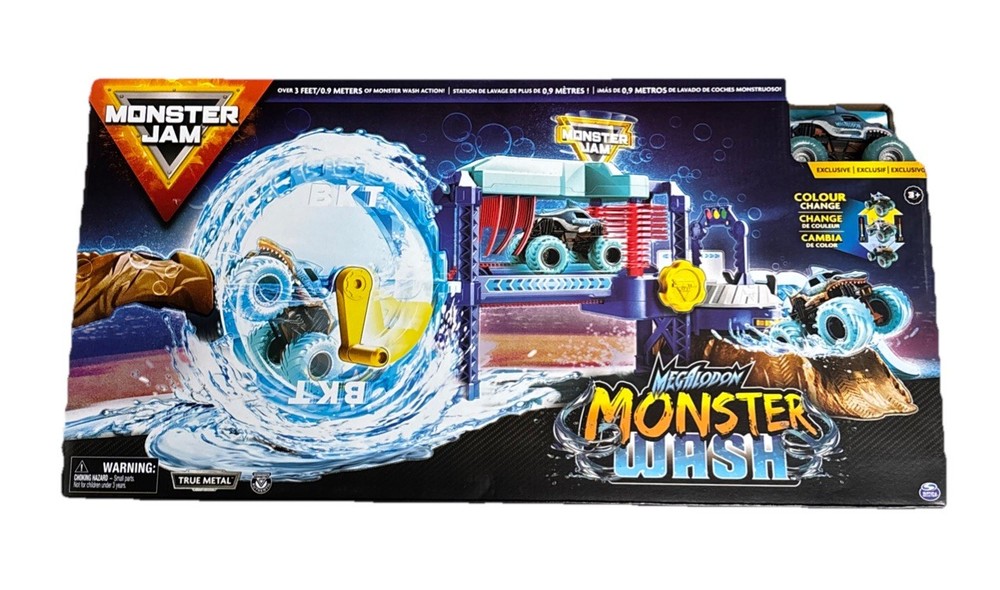 Megalodon Monster Wash Includes Color-Changing Truck Interactive Water Play Kids