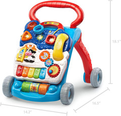 Sit-to-Stand Learning Walker with Frustration-Free Packaging, Blue