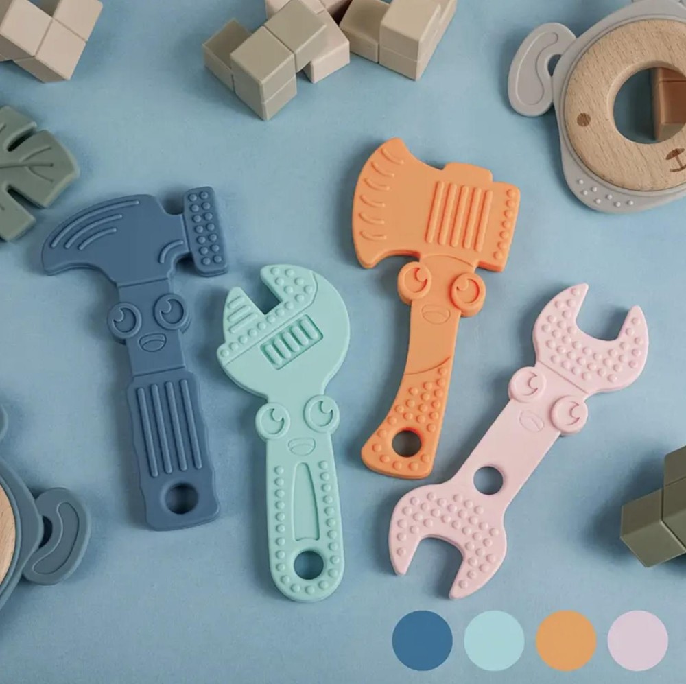 Soft-Grip Baby Silicone Toys Little Hands Tool Set 4-Pack BPA-Free
