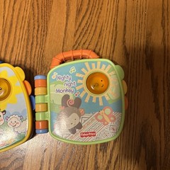 Fisher Price Counting Animals & Night Night Monkey Musical Books Sound & Lights
