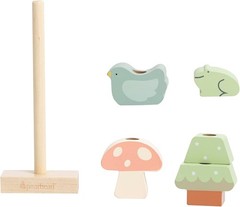 Woodland Wooden Stacking Toy, Interactive Stackable Montessori Learning Toy, Bui