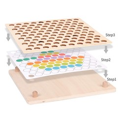 Wooden Peg Board Beads Game, Learning Montessori Toys,Color Sorting Stacking …