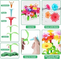 Creative Flower Adventure Building Toy – Finger-Friendly Garden Set for Kids 3+