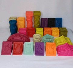 Baby Blocks Stacking Building Toys Soft Educational Numbers Shapes Colors 24