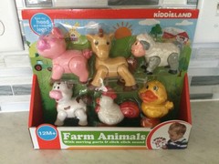 NEW NIB FARM ANIMALS MOVEABLE AND CLICKING SOUNDS