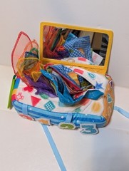 Baby Tissue Box Rainbow Tissues Play Paper Crinkle Sensory Teether Mirror