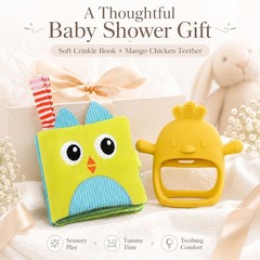 Bebe Mondo Touch & Feel Cloth Crinkle Books for Babies Infant,Baby Mango