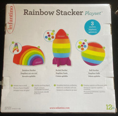 infantino Rainbow Stacker playset 19 piece set 12m plus (3 stacker) NEW