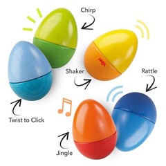 Fun with Sounds Wooden Eggs – 5 Acoustic Sounds, Made in Germany, Kids Musica…