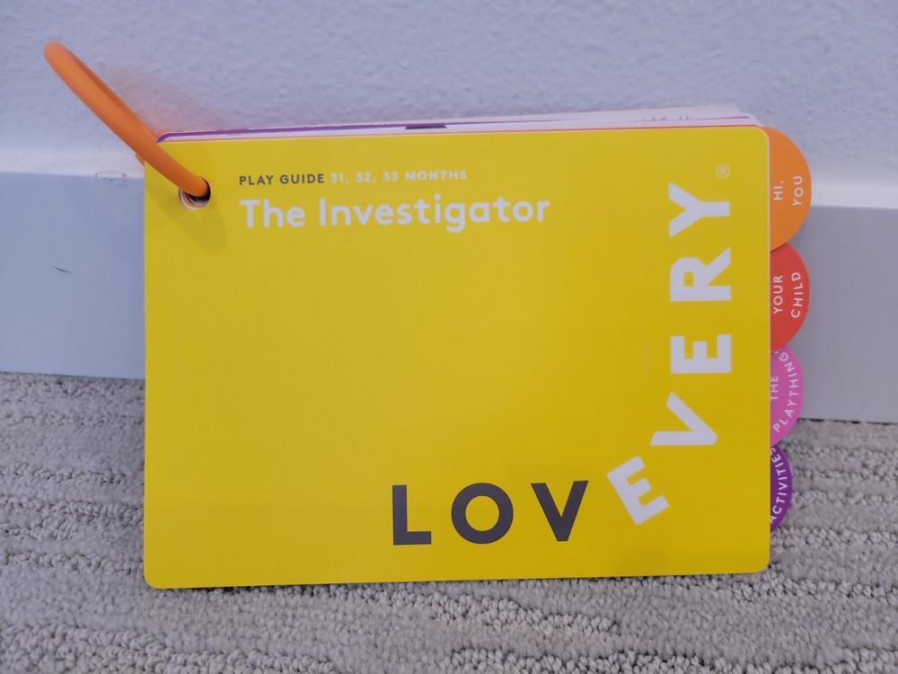 Lovevery Play Guide for the Investigator Play Kit – 31 32 33 months