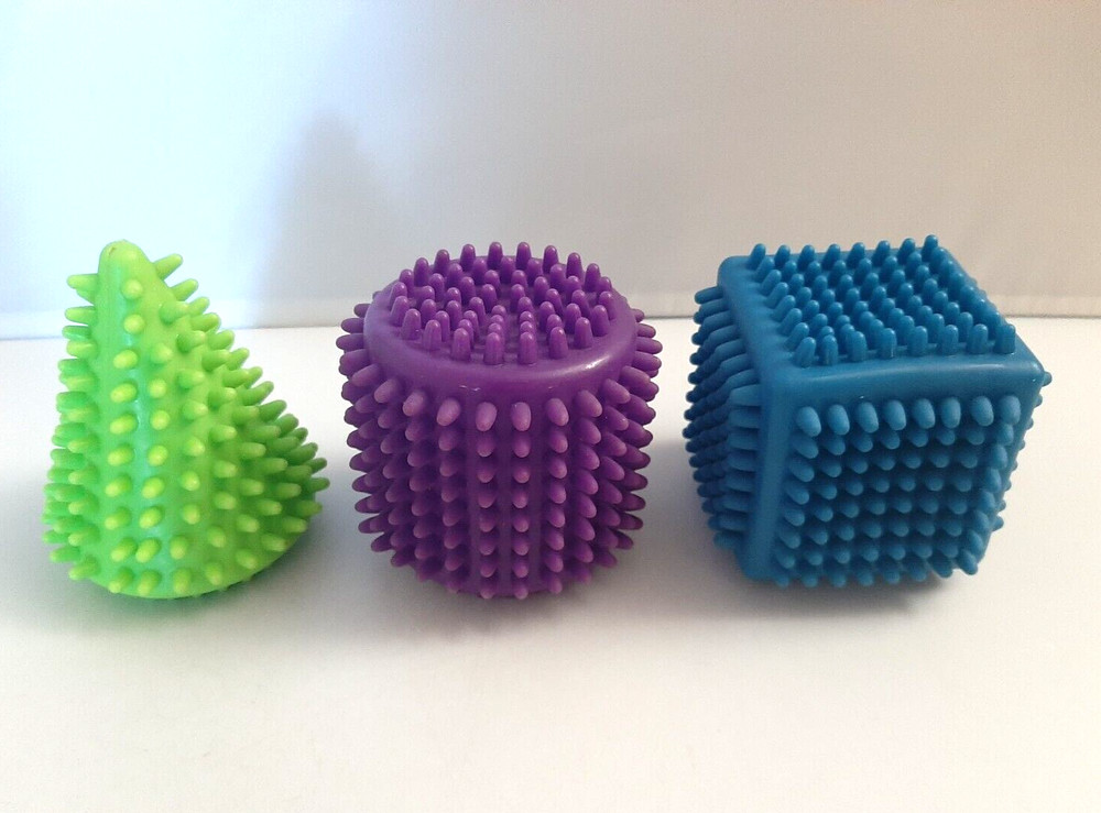Vinyl Sensory Shapes Toys Green Purple Blue