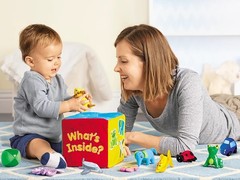 Whats Inside Soft Feely Box Sensory Toy Set Toddler Tactile Learning Activity