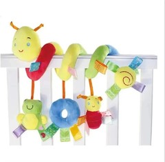 Baby Crib Hanging Rattles Spiral Stroller Toy Soft Car Seat Mobiles Newborn Gift