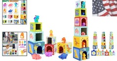 Engaging Dinosaur Stacking Blocks for Toddlers – Develops Skills and Imagination