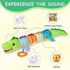 Baby Boy Toys for 0 3 6 9 12 Months, Soft Tummy Time with Multi Textures,Ratt…