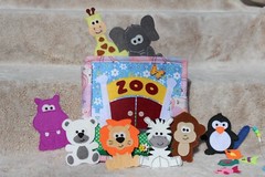 Zoo Handmade Quiet Book for Toddlers Montessori Interactive Felt Baby Busy Book