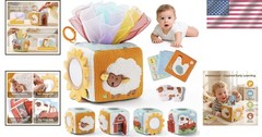 Baby Sensory Toy Farm Tissue Box Montessori Learning Gift for 6-12