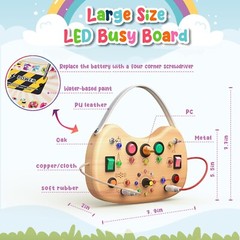 Interactive Light Switch Busy Board for Toddlers: 1-3 Years, Fine Motor Skills