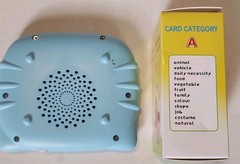 Talking Flash Card Learning Toy Blue Travel Rechargeable Handheld (T191)