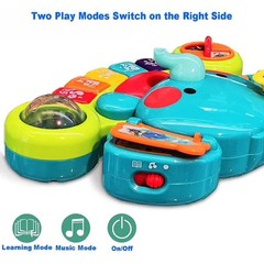 Educational Baby Piano Toy – Light Up Elephant with Music & Games