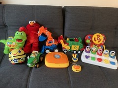 Lot Of 10 Toys For Toddler Boy 1 Year 18 Month Age Laptop Tractor Elmo Cars Dino
