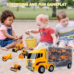 Construction Car Toy Set 13Pk Truck Vehicles Set Gift for Toddlers Boys